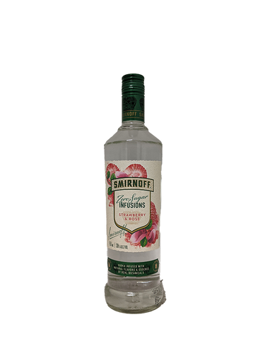 Smirnoff 0 Sugar Strawberry & Rose Vodka 750ML