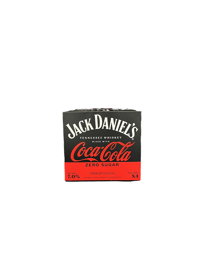 Jack Daniels Jack & Coca Cola Zero 4 Pack