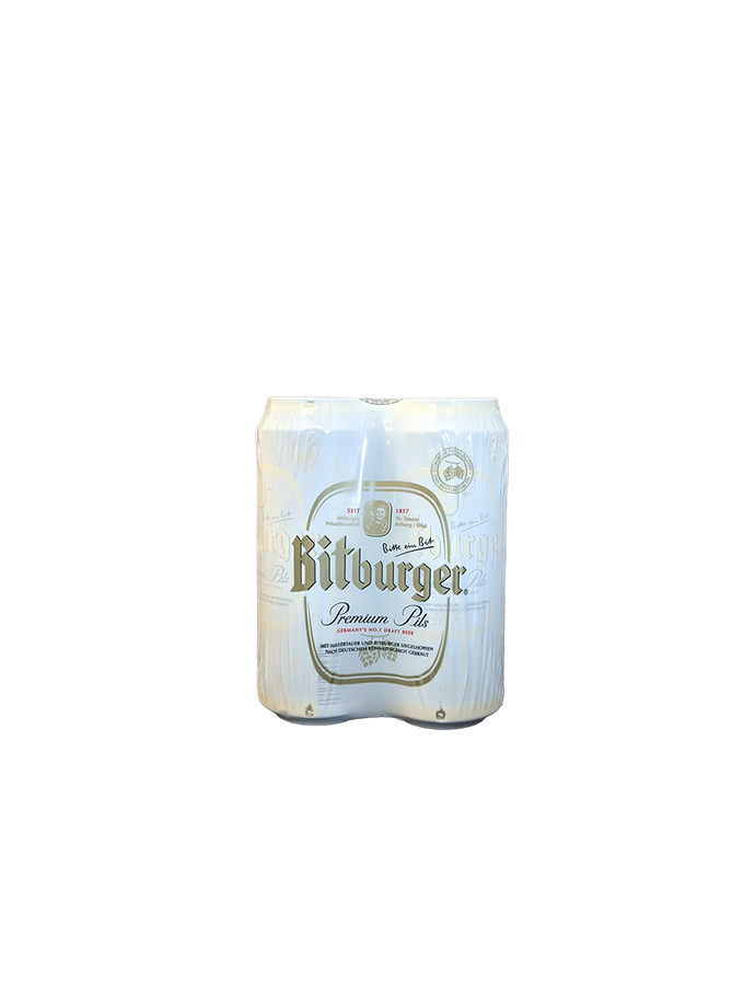 Bitburger Pilsner 4 Pack Cans