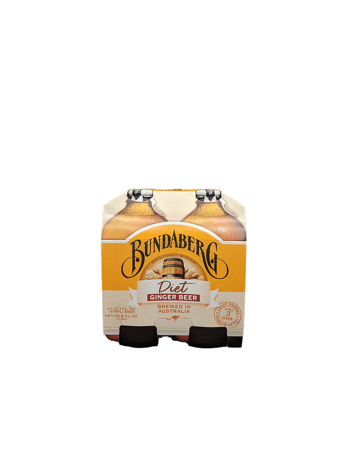 Bundaberg Diet Ginger Beer 4 Pack Bottles