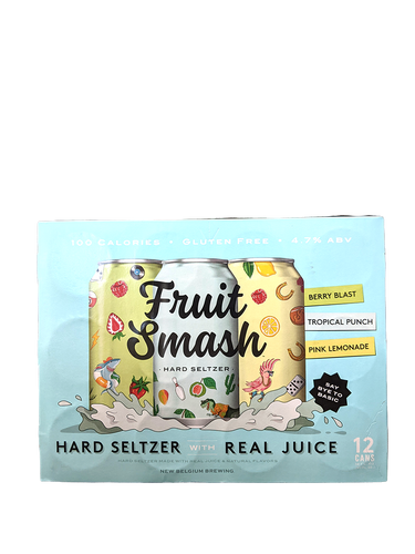 New Belgium Fruit Smash Hard Seltzer Variety 12 Pack Cans