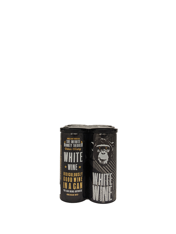 The Infinite Monkey Theorem White Wine 4 Pack Cans