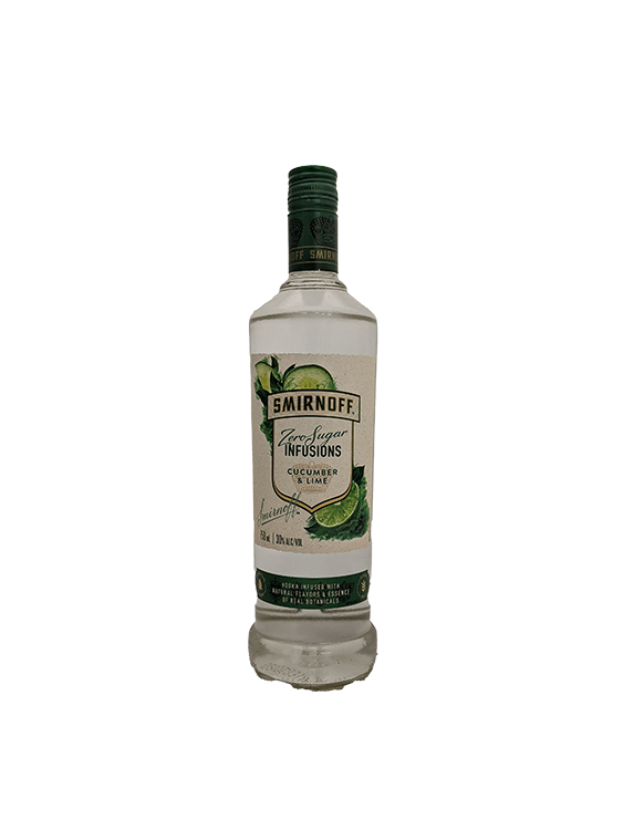 Smirnoff 0 Sugar Cucumber & Lime Vodka 750ML