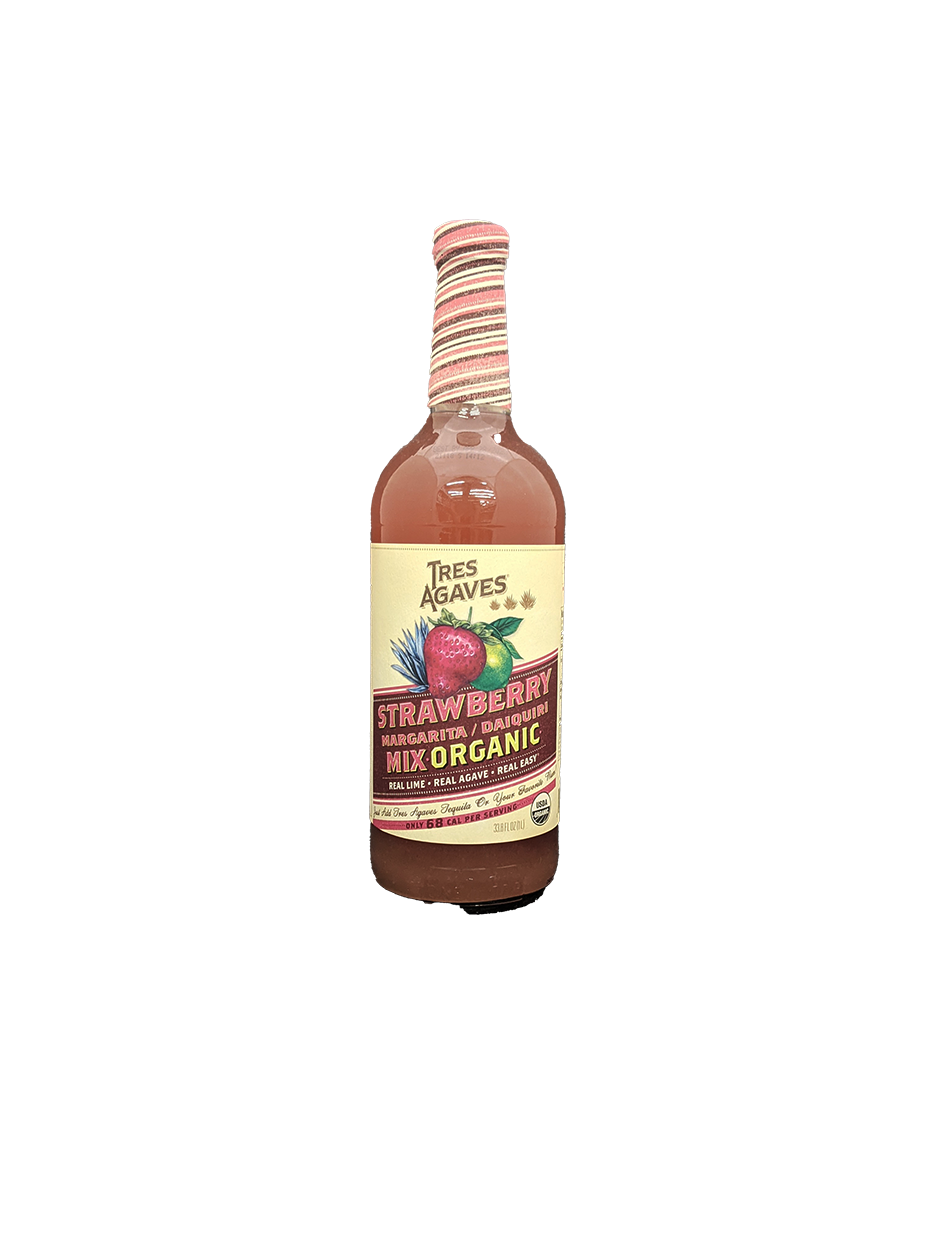 tres agaves margarita mix Tres Agaves Strawberry Margarita/Daiquiri Mix 1L