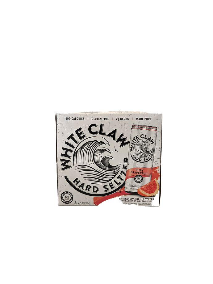 White Claw Ruby Grapefruit Seltzer 6 Pack Cans